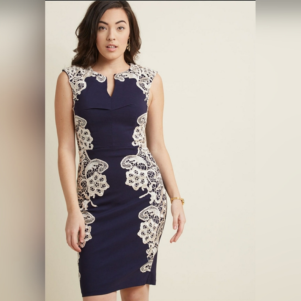 Modcloth Lakeside Libations Sheath Dress - Picture 1 of 5